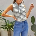 thumbnail image 5 of Abstract Crisscross Line Pattern Blouses Women Bow Tops Elegant Sleeveless Office Work Shirt Casual Holiday Women's Tops, 5 of 6