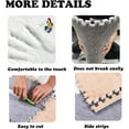 thumbnail image 6 of 10PCS Fluffy Plush Foam puzzle Mat, 11.8x11.8in Square Interlocking  Carpet Tiles, DIY Non-Slip Washable, Soft Climbing Area Rug for Home Use, 6 of 6