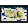 thumbnail image 2 of Franz Marc 14x10 Black Modern Wood Framed Wall Art Titled - The Hound - Weiber Hund, 2 of 6