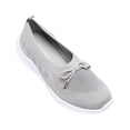 thumbnail image 5 of Tenis Mujer Slip-On Textil Gris Con Moño Casuales Cómodos gris 23, 5 of 5