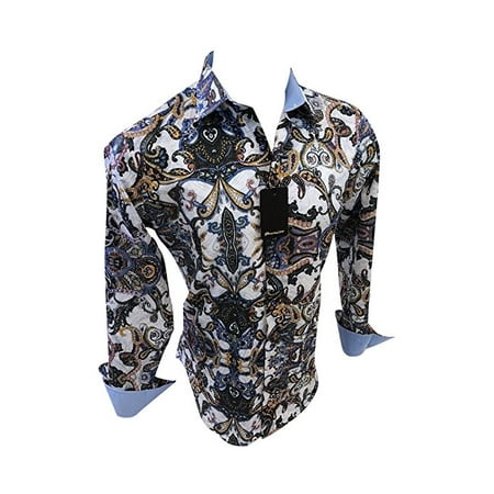 Premiere Mens Premiere Long Sleeve Button Down Designer 