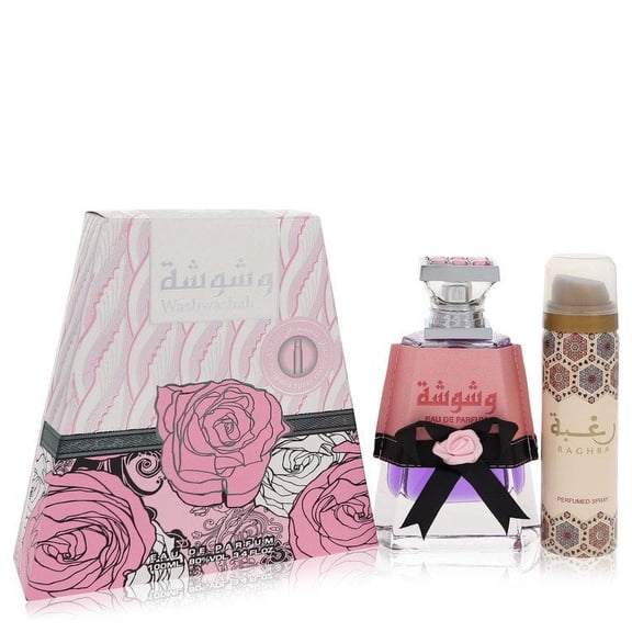 Washwashah by Lattafa Eau De Parfum Spray Plus 1.7 oz Deodorant 3.4 oz for Women - Brand New