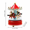 thumbnail image 2 of Rotating Carousel Music Box with Red Roof and Gold Accents, Red and Light Blue Design, for Girls and Women, Christmas Decoration and Birthday Gift, 2 of 4