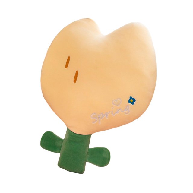 Almohada decorativa BLESIY diseño de flores Amarillo 45cm
