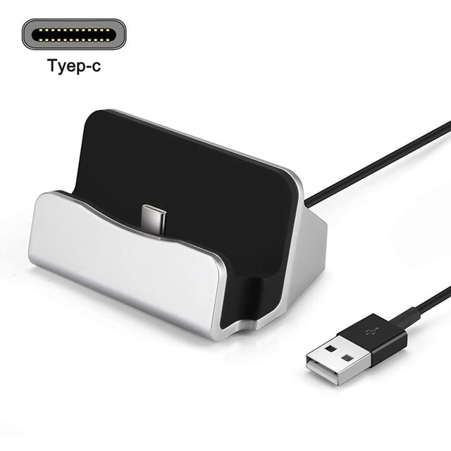 Cargador de estación de acoplamiento tipo C compatible con Samsung Galaxy S10 S9 S8, Note 9 8, Huawei P20 Pro, Google Pixelbook, Nexus 5X/6P, LG G5 y otros dispositivos USB-C Ormromra 220887-2