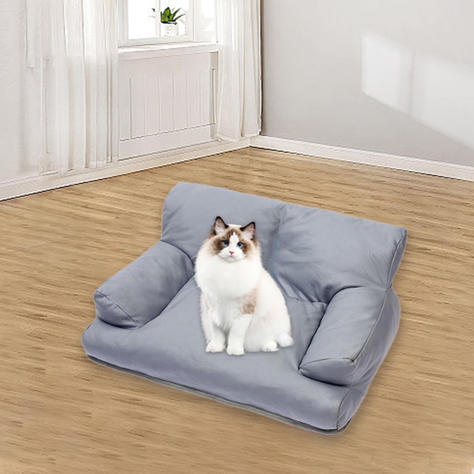 TOOYFUL Pet Sofa Bed Furniture, All Seasons, Waterproof ,Anti Slip Bottom PU Leather Dog Cat Couch, Pet Couch Lounger for Indoor Cats M