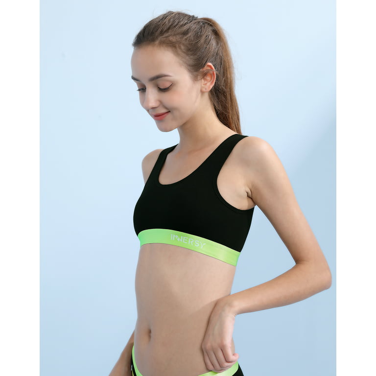 3/6 Pack Teen Girls Bras 100% Cotton Breathable Underwear Wire