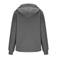 thumbnail image 6 of Olyvenn Women's Plus Size Hoodies Quarter Zip-Up Hooded Sweatshirts Lightweight Long Sleeve Pullover Tops with Pocket Dark Gray XXL, 6 of 7
