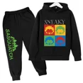 thumbnail image 3 of 2024 Nueva ropa para niños, conjunto de sudadera con capucha y pantalón, zapatillas deportivas, ropa deportiva para niños y niñas, otoño y primavera, 2 piezas, ropa para niñas pequeñas, 3 of 5