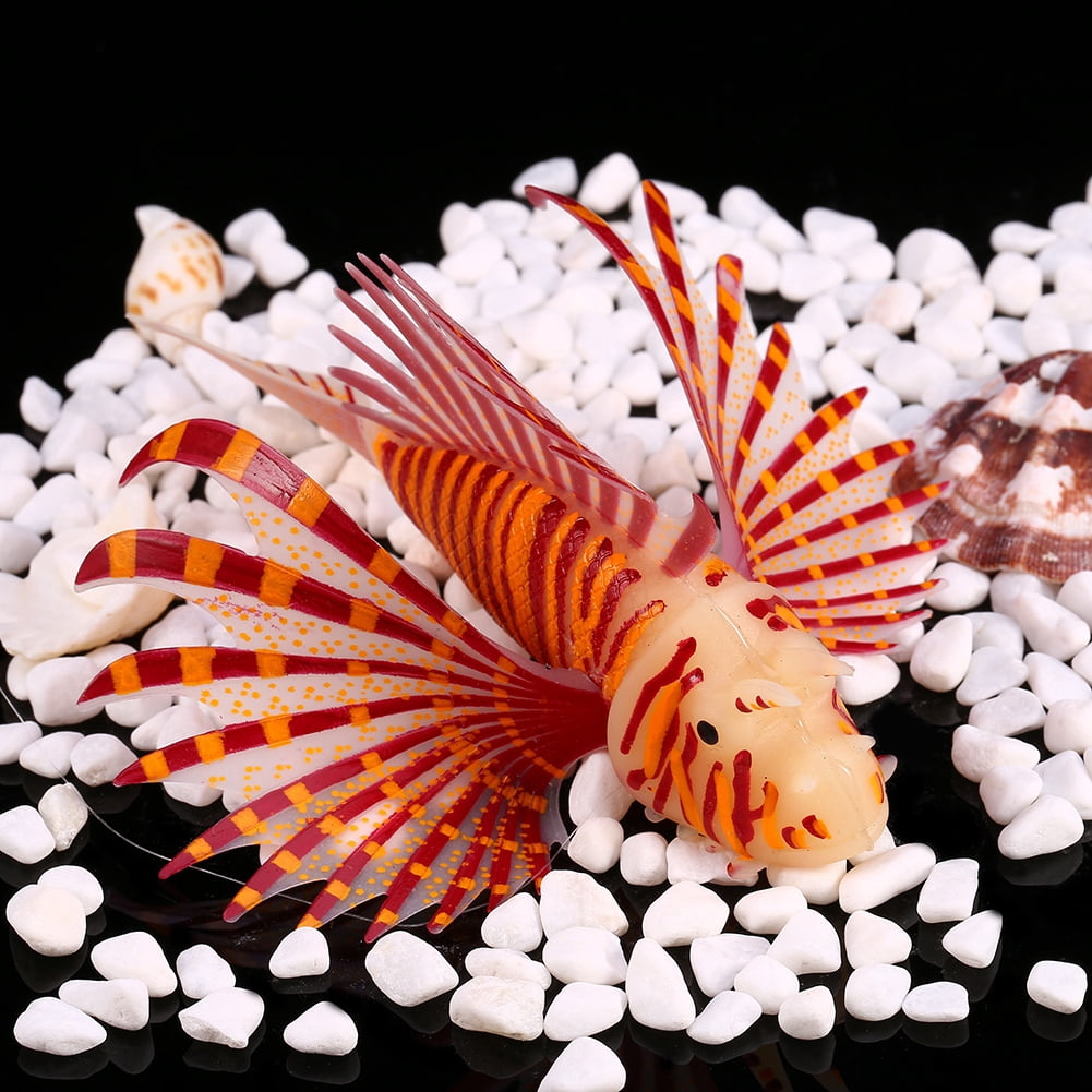 11.5x7.5x3cm Colorful Fluorescence  Fish Aquarium Ornaments, Silicone Plastic Fluorescence Fish Aquarium Ornaments, For Fish Tank Animals Aquarium Pets