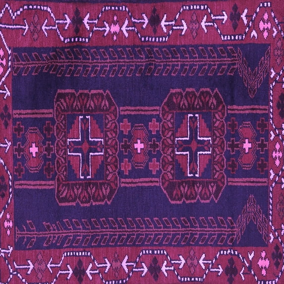 Ahgly Company Indoor Square Persian Purple Traditional Area Rugs, 3' Square