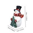 thumbnail image 2 of BallsFHK Christmas Luminous Snowman, Home Ornaments, Christmas Resin Crafts, Home Living Room Desktop Ornaments., 2 of 4