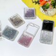 thumbnail image 5 of Funda con purpurina para Samsung Galaxy Z Flip 6 5g, funda transparente de TPU a prueba de golpes con purpurina líquida y arena movediza para mujeres y niñas, 5 of 5