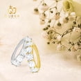 thumbnail image 5 of 925 Sterling Silver 5-stone Cushion-cut Diamond Cubic Zirconia Ring | Engagement Ring, Wedding Rings for Women, 5 of 8