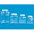 thumbnail image 1 of Clear Food Grade PET Plastic Grip Storage 5-Jar Assorted Variety Set w/ Caps by Pride Of India, 1 of 4