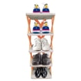 thumbnail image 5 of Fiudx Zapatero Multicapa, Diseño Compacto, Zapatero Plegable, Fácil Instalación, Práctico Almacenamiento, Ideal para Dormitorios y Vestíbulos, Material Pp Naranja, 6 Capas, 5 of 5