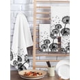 thumbnail image 2 of Dandelion Kitchen Dish Towels for Drying Dishes Set of 3, Black White Modern Country Rustic Plants Waffle Weave Microfiber Hand Tea Bathroom Towels Quick Dry & Absorbent Towel 15.7x23.6, 2 of 7