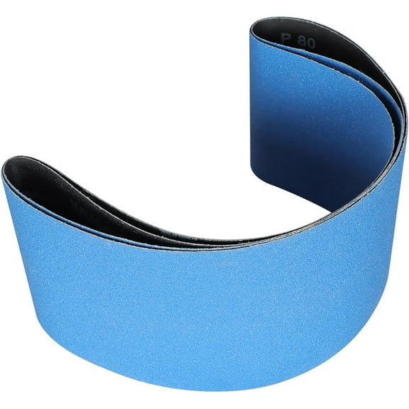 PET-U 2 Pack 6 x 48 Inch Zirconia Sanding Belts 80 Grit Abrasive Sand Paper Fit for Sanding Wood, Metal, Automobile