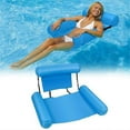 thumbnail image 2 of Pool Float Chair, Adult Inflatable Pool Blue, 2 of 5