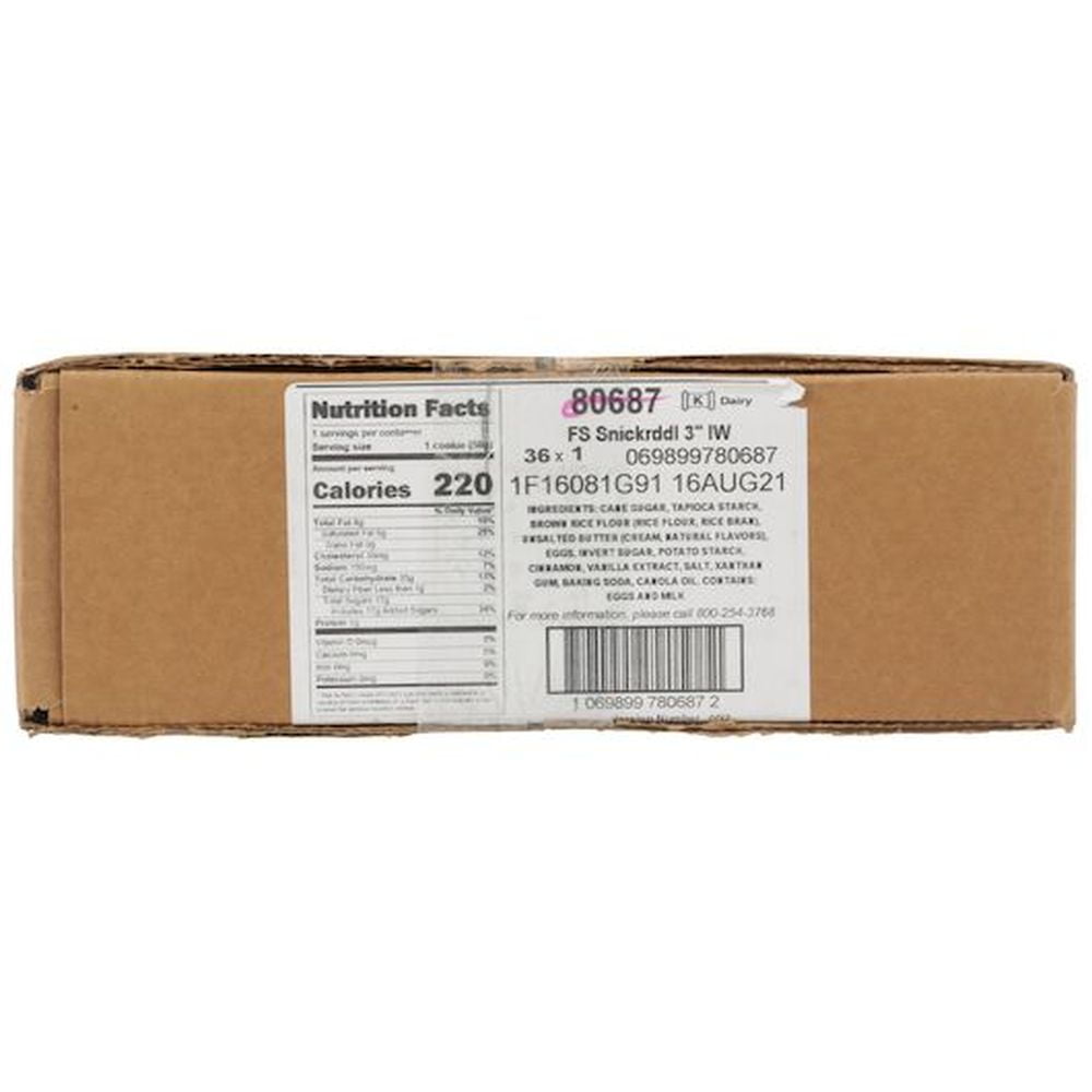 (36 Pack) Udi's Snickerdoodle Cookie Gluten-Free & Individually Wrapped, 1.8 oz. Each