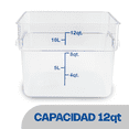 thumbnail image 2 of Recipiente de Policarbonato Graduado Caledonia Cuadrado Capacidad 12 qt, 2 of 4