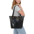 thumbnail image 2 of Fuzoiu Black And Gold White Horse Print Large Capacity Shoulder Bag for Women,Large Capacity Office Purse,Laptop Tote Bag,Casual Everyday Tote for Work Beach Travel and Shopping Grocery, 2 of 6