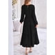 thumbnail image 2 of Vestido largo PRETTYGARDEN para mujer, elegante, con lunares suizos, negro, 2 of 9
