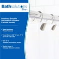 thumbnail image 2 of Kenney Abstract Rust-Resistant Brushed Nickel Metal Double Shower Curtain Hooks, Set of 12, 2 of 6