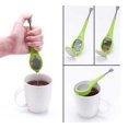 thumbnail image 2 of Tea Strainer / Tea Holder in Silicone and Stainless Steel Green, 2 of 5