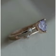 thumbnail image 4 of Divine_creation 2.10 Ctw Heart Cut Purple Amethyst Womens Engagement Ring 14K Rose Gold Plated 925 Sterling Silver -9.5, 4 of 5