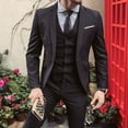 thumbnail image 5 of Traje de hombre de tres piezas, traje ajustado, traje informal, vestido formal de negocios, vestido de novia, traje de padrino, 5 of 5
