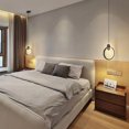 thumbnail image 5 of Black Nordic Style Minimalist Dimmable LED Pendant Light Fixtures, Modern Simple Adjustable Pendant Lighting, Decorative Ceiling Hanging Lamp Chandelier for Bedside Bar Counter Kitchen Island, 5 of 7
