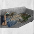 thumbnail image 6 of East Soft Flannel Fleece Throw Blanket, Palace Formed Building with Ornate Royal Curving Located in North History, Cozy Plush for Indoor and Outdoor Use, 70" x 90", White Green Blue, by Ambesonne, 6 of 6