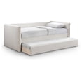 thumbnail image 1 of Pemberly Row Contemporary Cream Linen Textured Fabric Twin Daybed, 1 of 8
