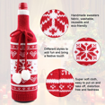 thumbnail image 3 of Bolsa de botella de vino de suéter tejido a mano de Navidad para Navidad, boda, cumpleaños, fiesta Vhermosa CPB-SSW36, 3 of 5