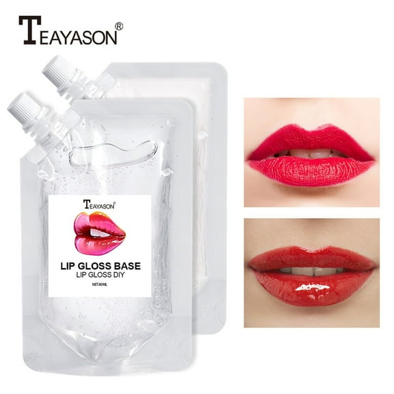 Gzwccvsn New DIY Transparent Lip Gloss Lip Glaze Base Moisturizing 80ml lip for dry lips