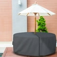thumbnail image 4 of COVERS&ALL Patio Round Table and Chair Set Cover with Umbrella Hole - Heavyduty 12 Oz Waterproof Outdoor Backyard Furniture Cover with Air Pocket & Drawstring for Snug fit. (109" Dia x 24" H, Grey), 4 of 8