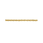 Brilliance Fine Jewelry 10K Yellow Gold Infinity 2.45MM Hollow Rope Necklace, 18