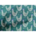 thumbnail image 5 of oneOone Cotton Cambric Teal Green Fabric Rooster Cock Dress Material Fabric Print Fabric By The Yard 42 Inch Wide-QK, 5 of 6