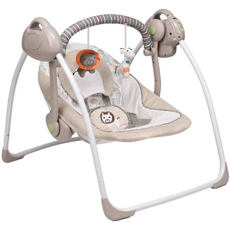 ASTFAFA Soothing Portable Swing，Comfort Electric Baby Rocking Chair with Intelligent Music Vibration Box That Can Be Used from The Beginning of The Newborn