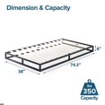 thumbnail image 4 of Zinus Joseph 6 inch Low Profile Metal Platform Bed Frame, 4 of 9