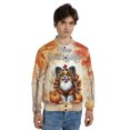 thumbnail image 4 of Happy Thanksgiving Papillon Turkey Costume Pumpkins Autumn Leaves All Over Print 3D Baseball Jacket Pap Butterfly Dog Lover Bomber Jacket Softball - 13014, 4 of 6