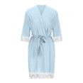 thumbnail image 3 of Summer Savings Clearance! yievot Robes for Women Soft Lightweight Knee Length Bathrobe Loungewear, 3 of 5