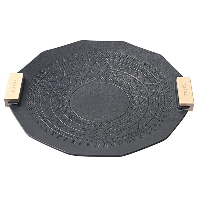 Plato BBQ Sartén Barbacoa resistente al calor Accesorios para barbacoa Negro Sartén para barbacoa