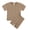 Khaki, variant on SILVERCELL 9M-13T Girls Boys Biker Shorts Set Solid T-Shirt Biker Jogger Shorts Kids Teens Boy Girl Summer 2 Piece Outfits Tracksuit