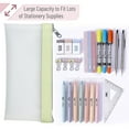 thumbnail image 5 of Estuche transparente FloreceBien, estuche para lápices para niños con cremallera, estuche portátil para adolescentes, estuche para lápices para útiles escolares y de papelería, verde menta, 5 of 5