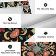 thumbnail image 6 of Black Boho Outdoor Rug for Patio/Deck/Porch, Non-Slip Large Area Rug 4 x 6 Ft, Ethnic Country Colorful Abstract Floral Motifs Indoor Outdoor Rugs Washable Area Rugs, Camping Rug Carpet Runner, 6 of 8