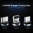 thumbnail image 1 of Câble USB Magnétique LED en Nylon 1M Charge Rapide Chargeur Magnétique Micro USB Fil de Remplacement pour Samsung S6 S7 Edge, 1 of 5