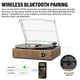 thumbnail image 3 of Tocadiscos cotsoco para vinilo, Bluetooth, 3 velocidades, madera, marrón, 3 of 7