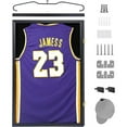 thumbnail image 1 of Nice C Jersey Frame Display Case, Large Shadow Box, Sports Jersey Display Case with 98% UV Protection, Hangers and Hookers, Valet Pinboard, Acrylic, Football, Basketball (Set of 1), 1 of 5